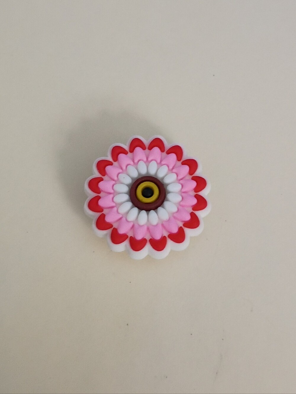 10 for $10 Jibbitz Croc Charm - Flower White, Pink & Red Petals w/ Red Pistol